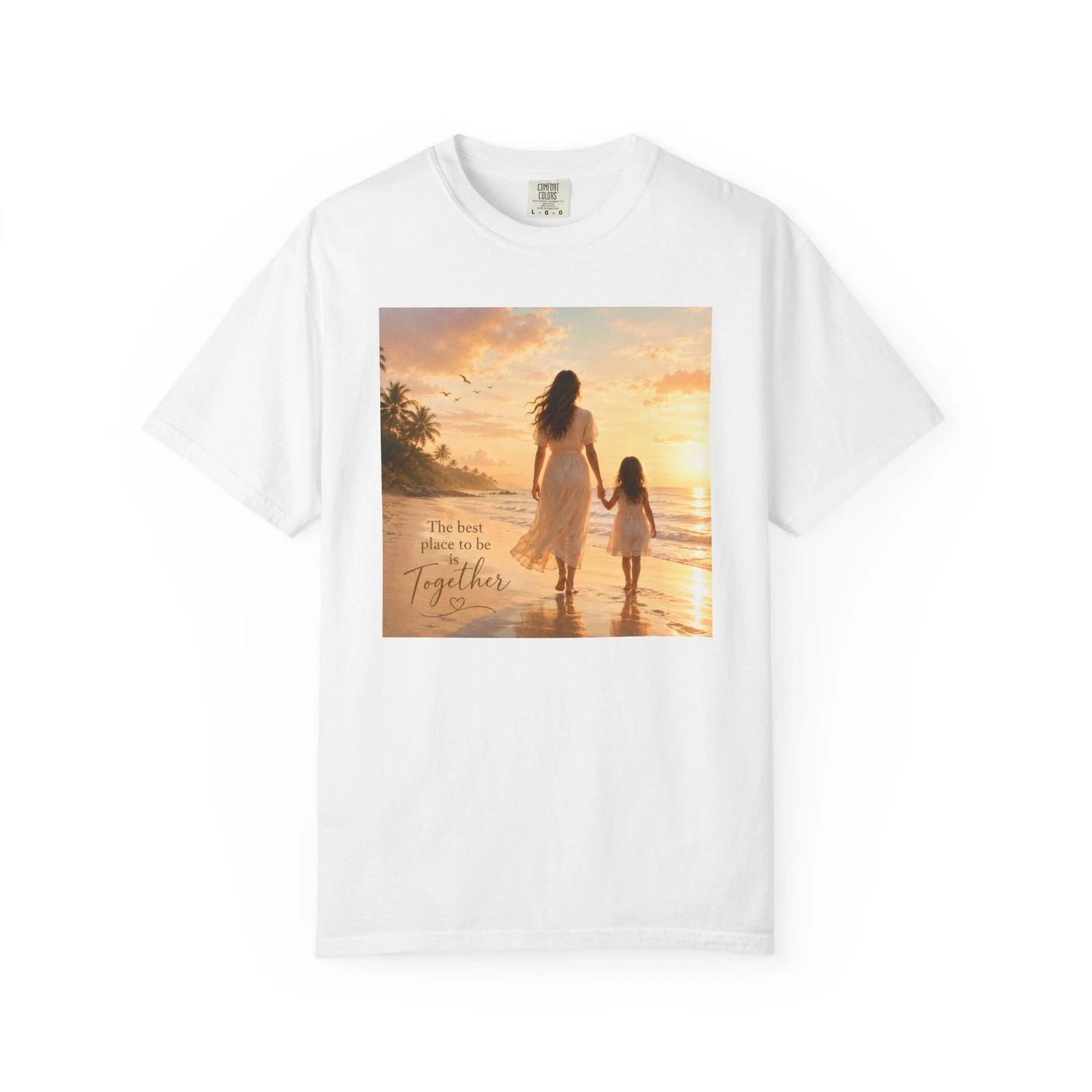 

Mother and Daughter Beach Sunset T-T-Shirt | Walking Together S