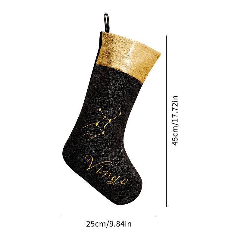 The Zodiac Pattern Socks For Christmas Festival Decoration Gift Cute Fashion