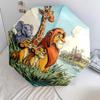 Animals In the Grass  Pattern, Automatic Folding Umbrella, Portable and Foldable Design, 8 Ribs, a Christmas or Birthday Gift.
