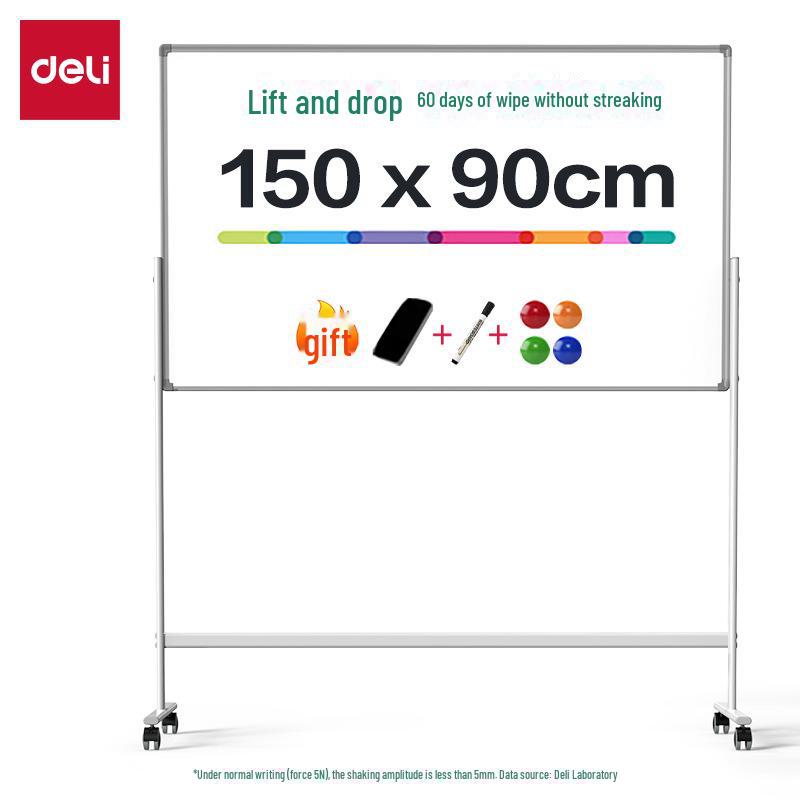 Adjustable Mobile Double-Sided Magnetic Whiteboard 150x90cm for Home & Classroom Use
