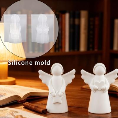 Silikonové formy na svíčky v podobě andělů Víceúčelová silikonová forma pro epoxidovou pryskyřici Ručně vyráběné svíčky Mýdla Domácí dekorace