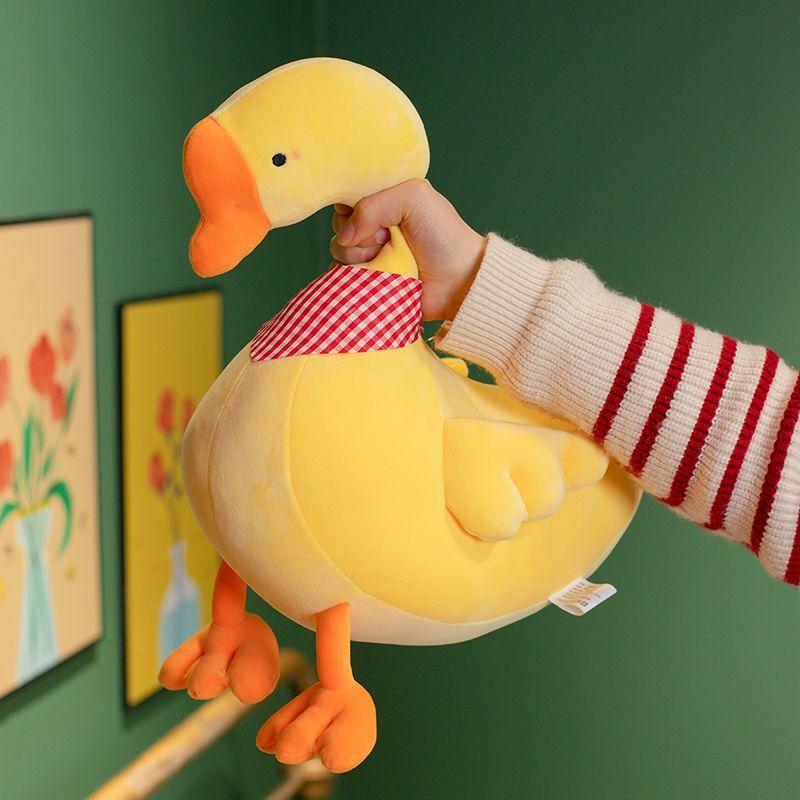 Cute Duck Plush Toy Soft Stuffed Plush Doll Fluffy Yellow White Duck Pillow For Kids Kawaii Plush Toy For Children Birthday Gift