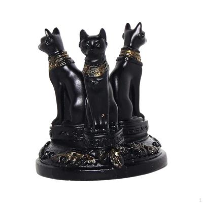 Statua di gatto antico, scultura di gattino per accenti di arredamento per ufficio e casa