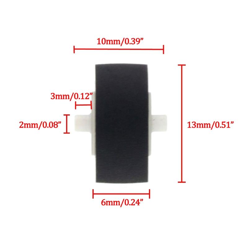5x Black Rubber Bearing Roller Guide Pulley Wheel Pinch Roller 13x6x2mm for  RS-CH770 RS-BX501