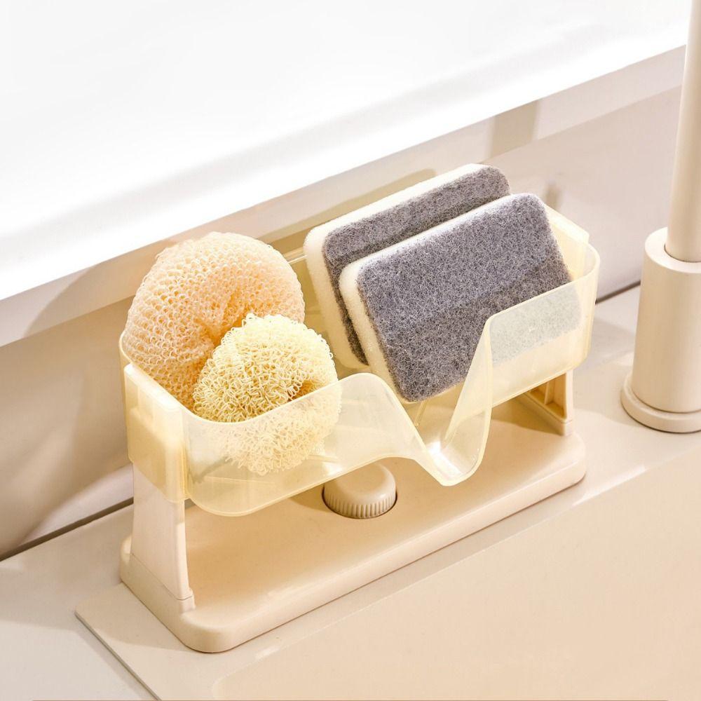 Quick Dry Kitchen Sink Storage Rack Suction Cup Sponge Drain Holder Household