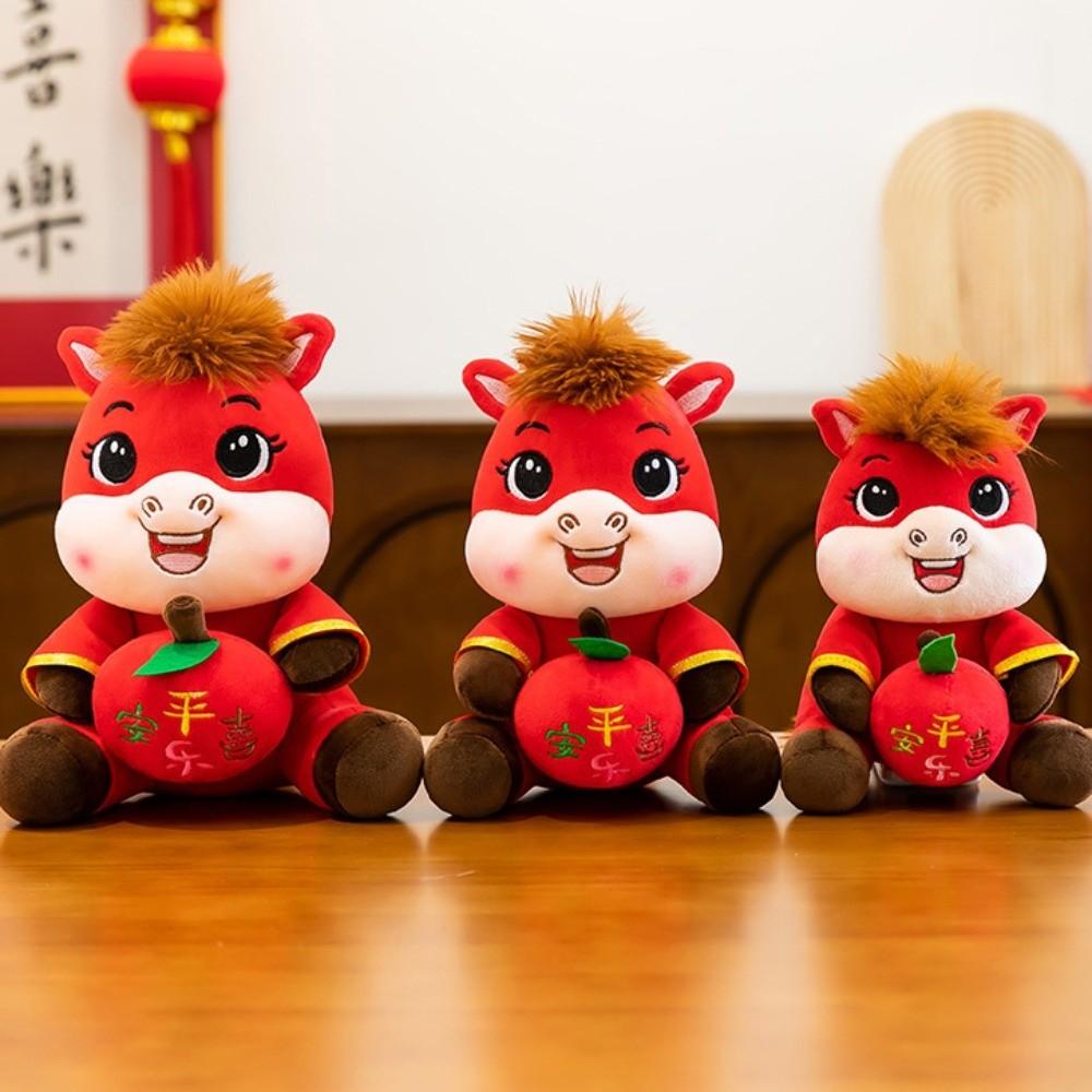 Mascot Dolls Stuffed Horse Toy Good Luck Zodiac Pony Figurine Horse Plush Doll  Birthday Gift