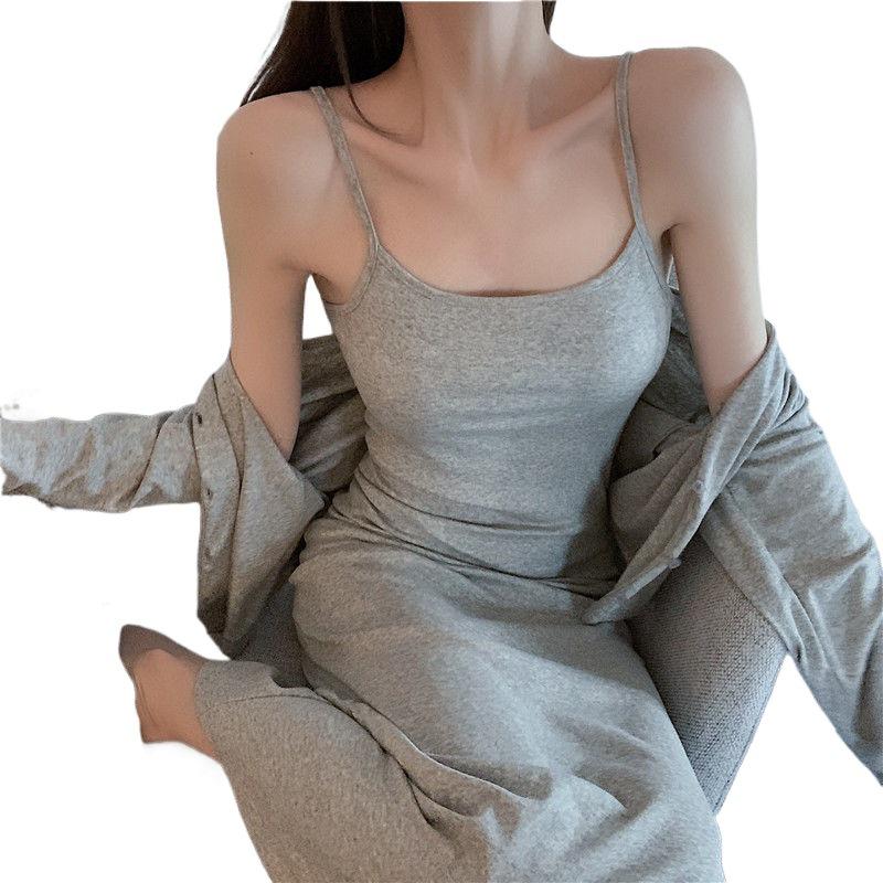 Elegant Long-Sleeved Autumn Two-Piece: Waist-Slimming, Figure-Flattering Dress