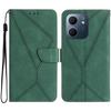 For Oppo A5x 5G/4G Case Skin Touch Lines Imprinted PU Leather Flip Phone Cover