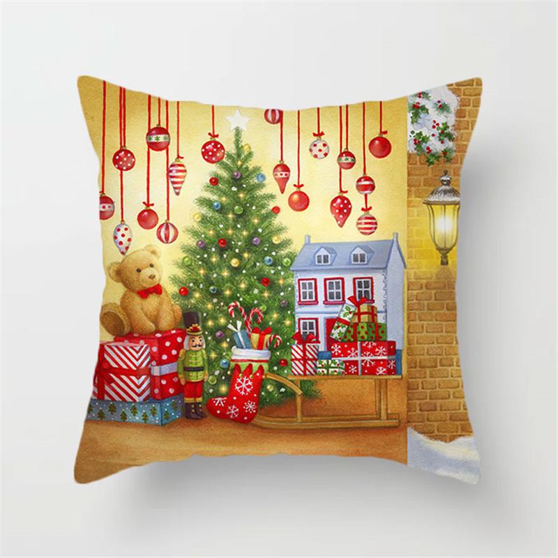 Christmas Pillow Cover New Cartoon Home Office Cushion Cover