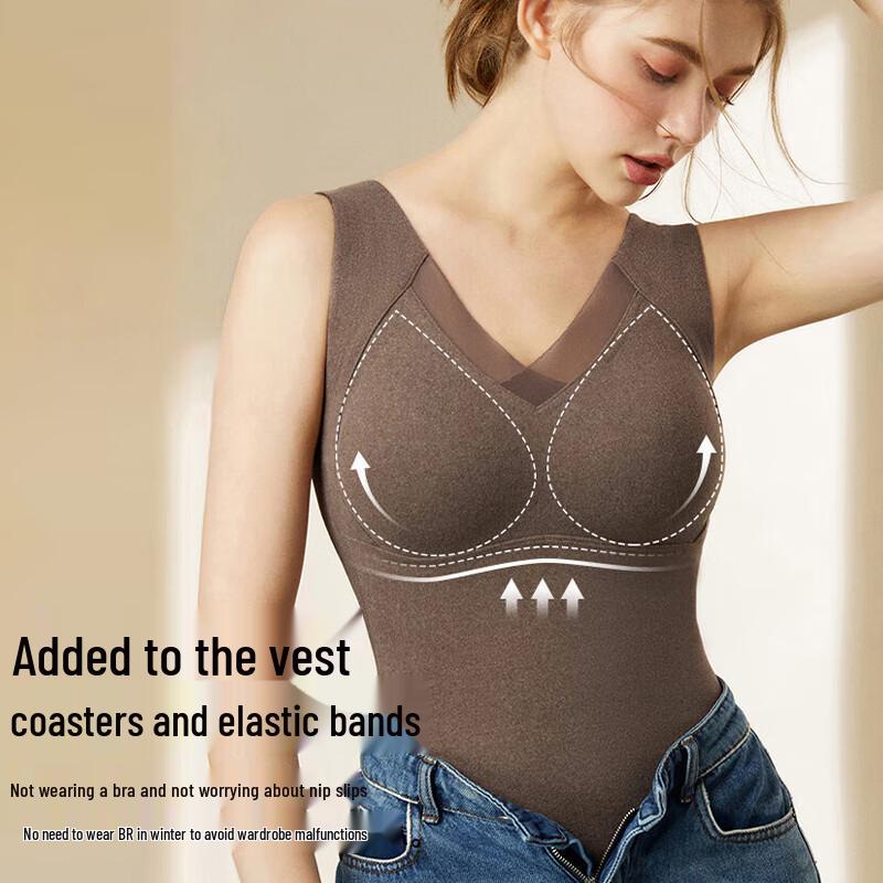 Urban Beauty Women's Graphene Thermal Vest with Built-in Bra