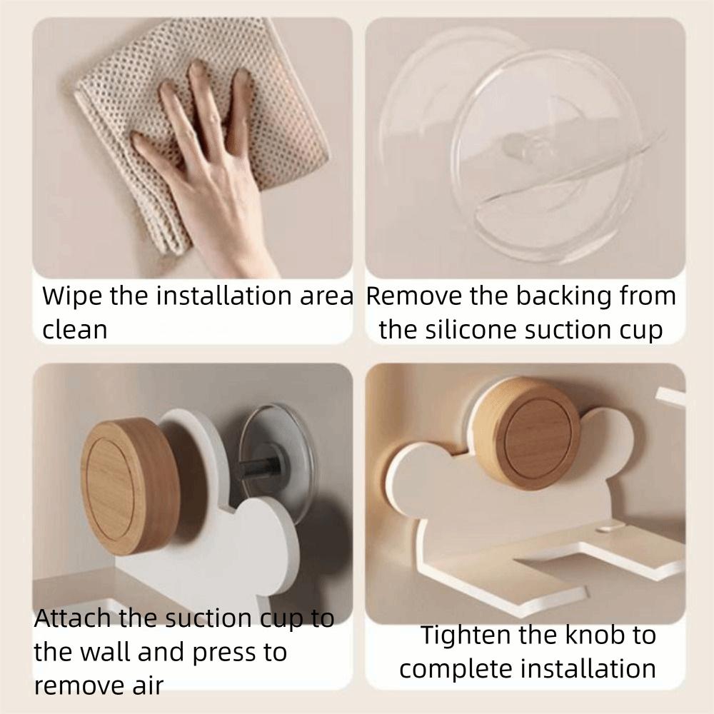 Wall Mounted Suction Cup Hair Dryer Holder Punch Free Blower Holder Hair Dryer Rack  Bathroom