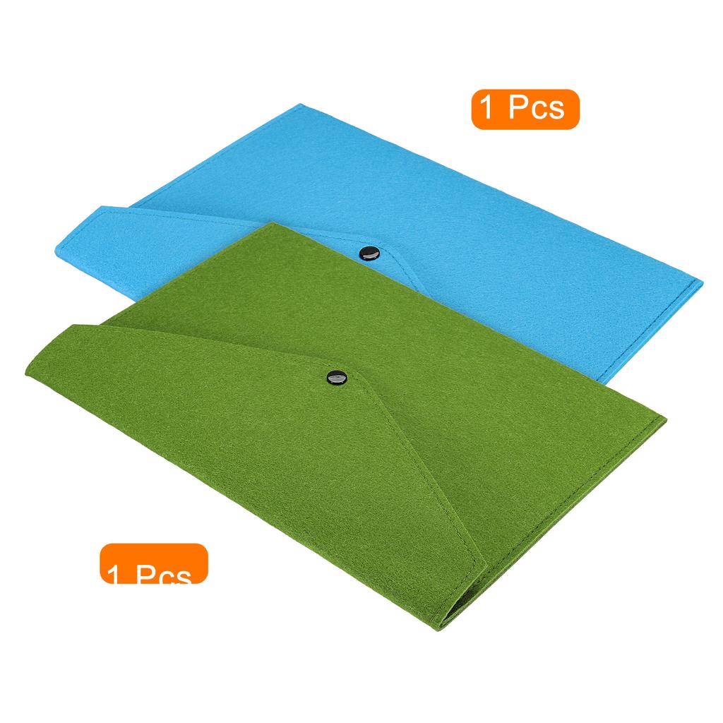 2Pcs Simple A4 Big Capacity Document Bag Felt File Bag Business Briefcase File Folder Filing Products Storage Pouch Organizer