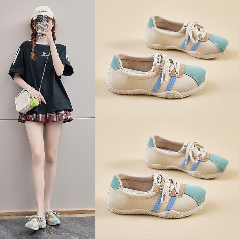 New Spring German Training White Shoes Korean Style Female Student Board Shoes Sports and Casual Street Photography Increase Height