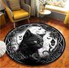 Kitchen Crystal Witch Round Area Rugs Indoor Circle Rug Halloween Entryway Doormat Floor Carpet for Bedroom Living Room Mat