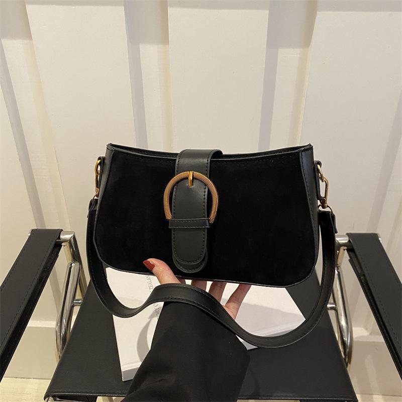 2025 Trendy Retro Women's Square Suede Shoulder Bag