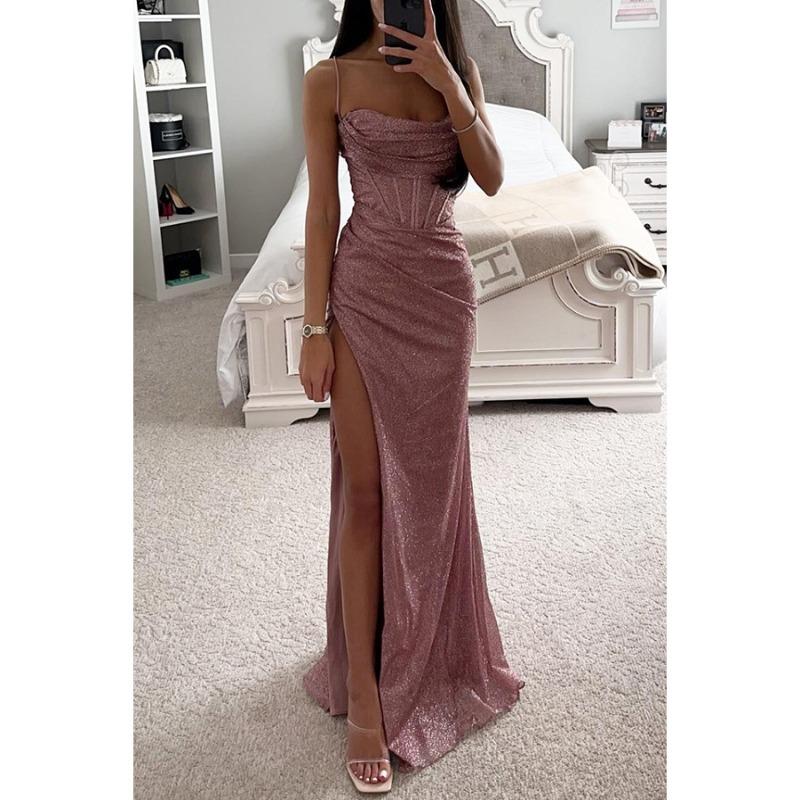 New Party Fashion Suspender Dress, Loose Casual Split-ended Women's Dress