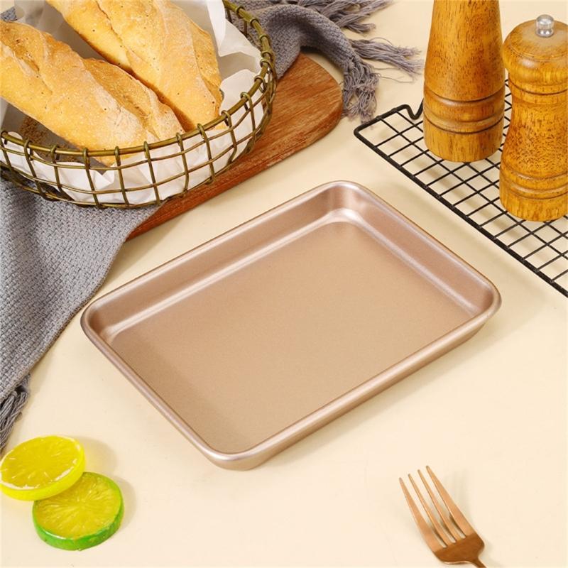 Strong Rectangular Cookie Sheet With Heat Responsive Design Baking Tray Oven Safe Cooking Pan Ideal For Home Users