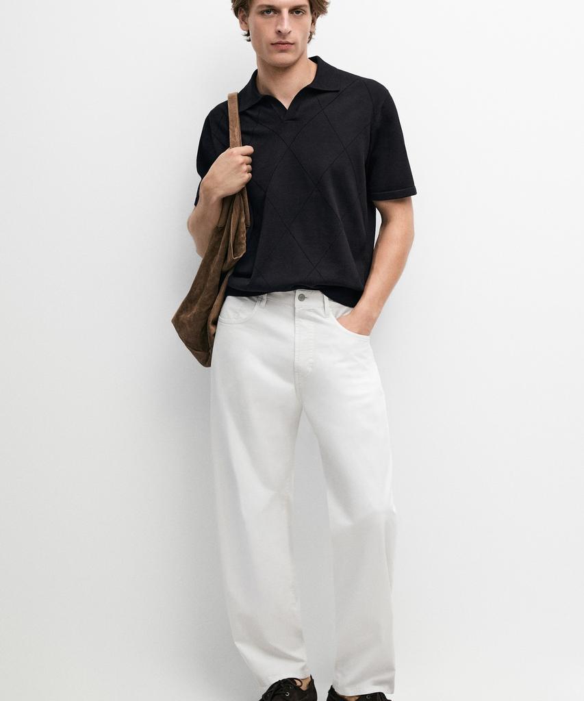 Masimodutti 100% Cotton Short Sleeve Polo Shirt