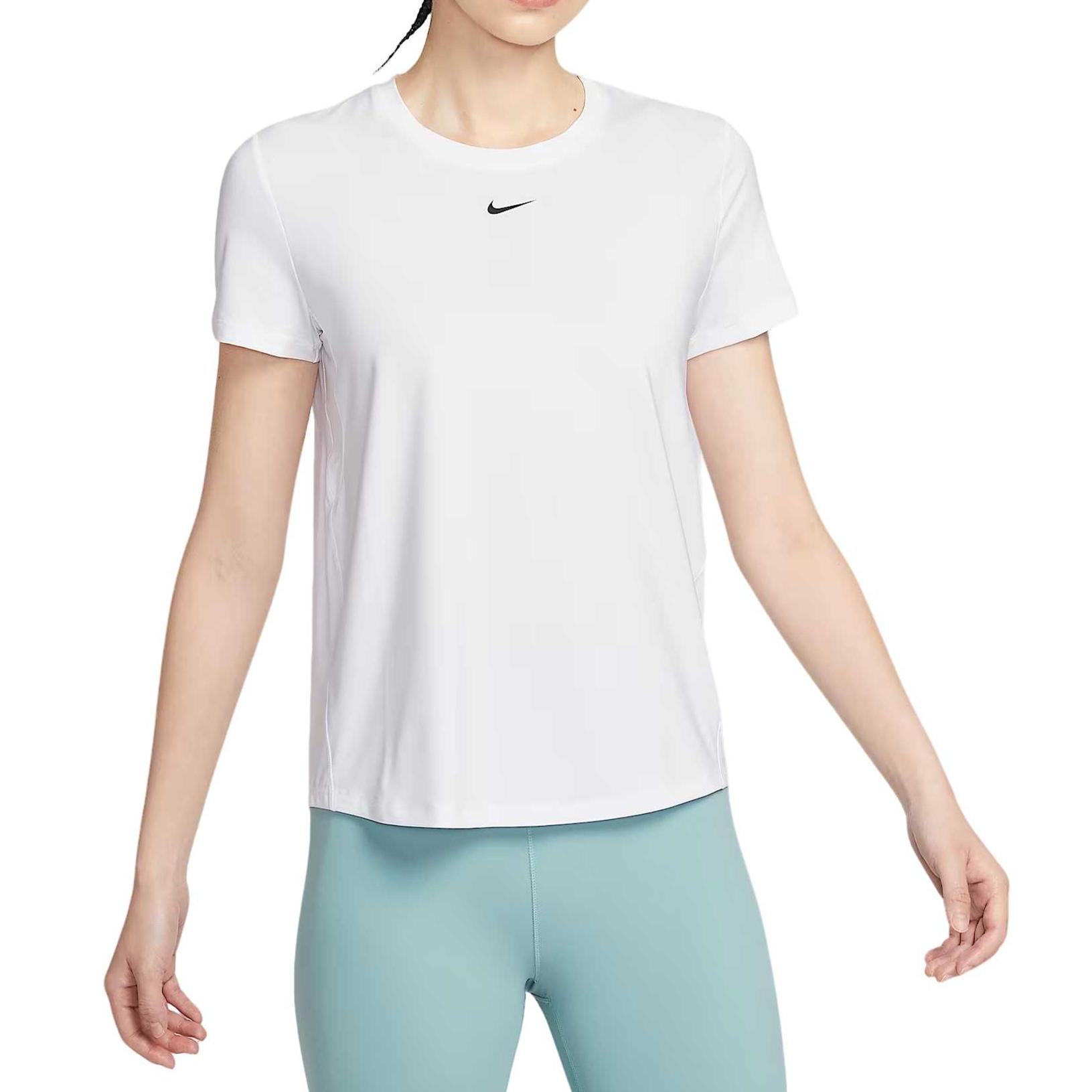 

Nike Dri-Fit One Classic Быстросохнущая футболка с коротким рукавом Дышащая Влагоотводящая Пуловер Обычная футболка Женские топы FN2799-101 M