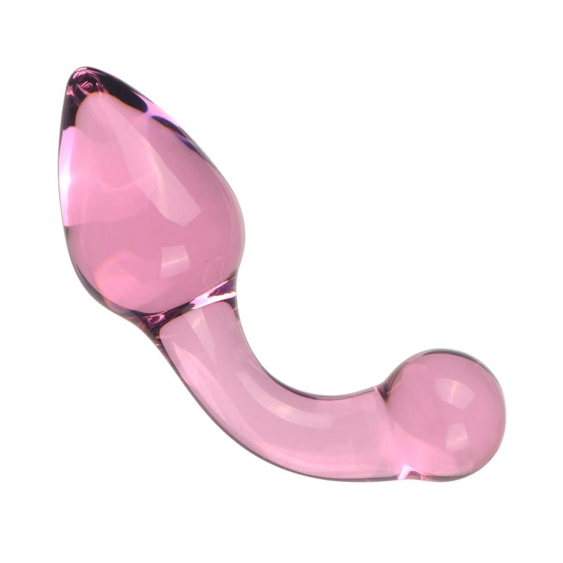 Plugi anale din sticlă Jucării sexuale roz pentru fete Masturbator anal Produse lesbiene pentru adulți Jucării anale 130/160g cu filet