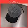Black White Checker Pattern Women Outdoor Baseball Hat With Material Breathable