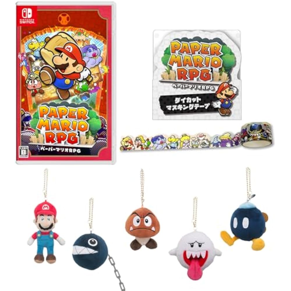 Paper Mario RPG - Switch+ Mario Mascot Set of 5 (Mario Kuribu Teresa Bomhey Wanwan) [Amazon.co.jp...