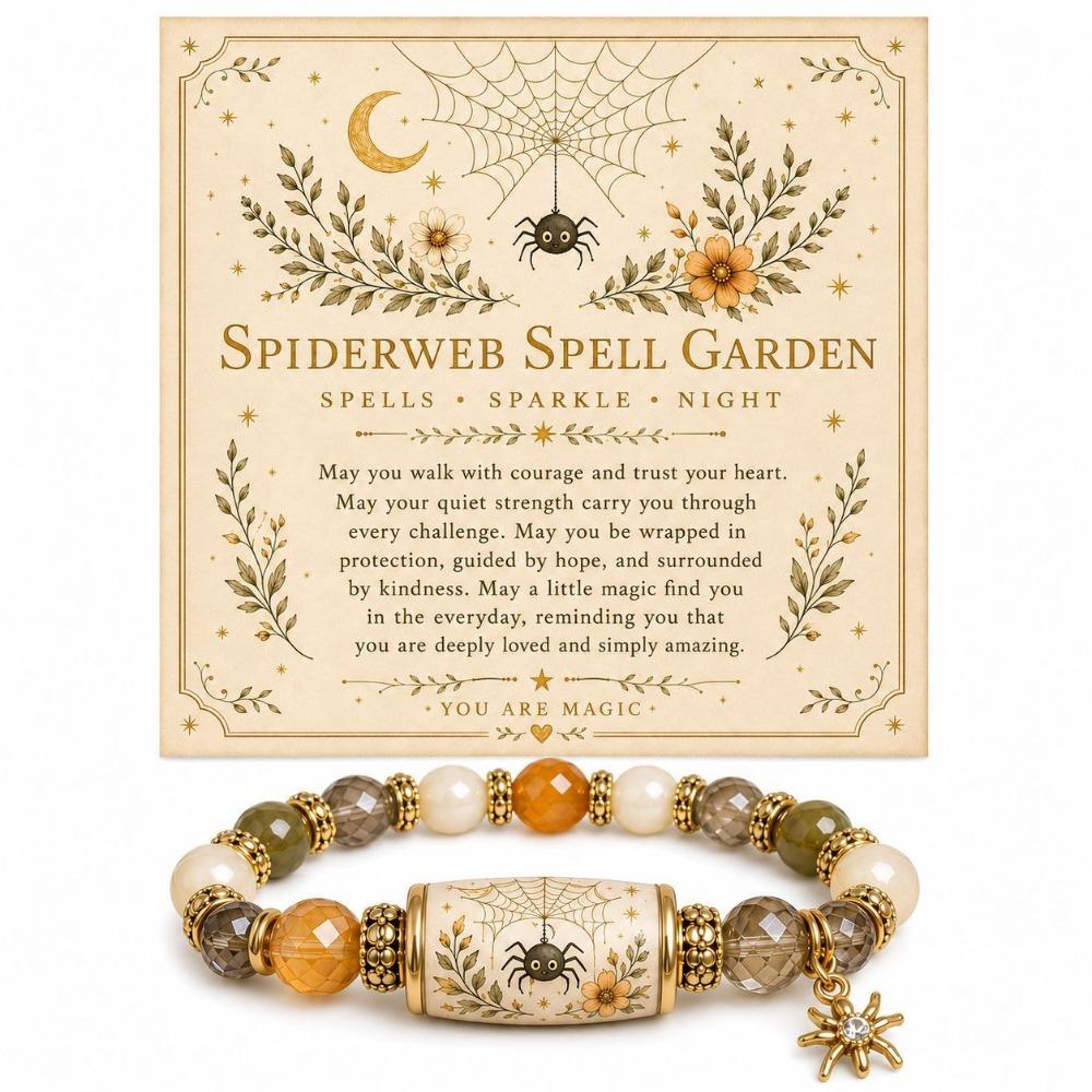 Beaded Halloween Beaded Bracelet Handmade Pumpkin Ghost Bead Jewelry  For Women Men