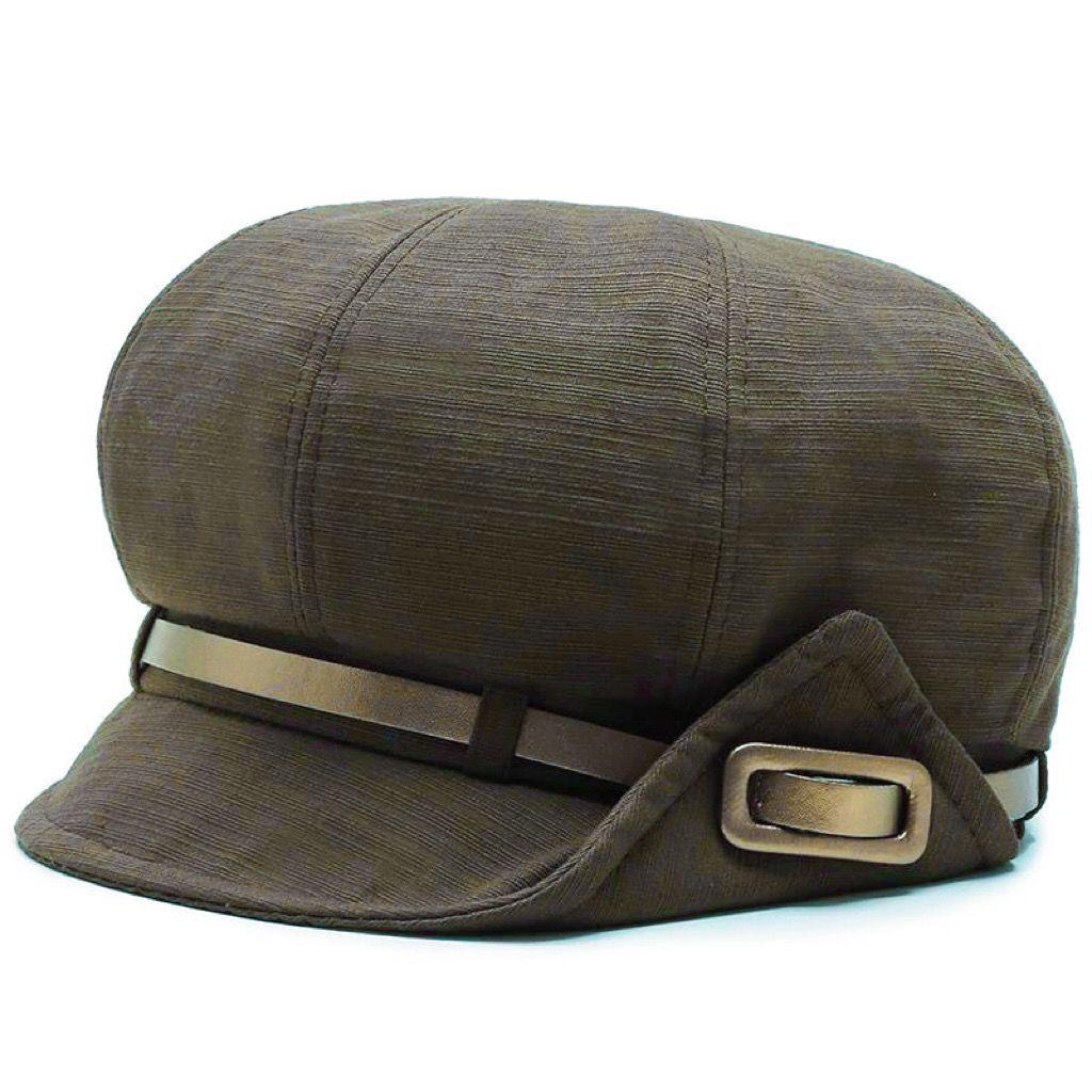 Korean Style Face-Slimming Octagonal Beret for Large Heads - Fashionable, Versatile, Small-Brim Fisherman Hat for Spring and Autumn