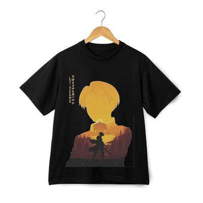 Attack On Titan Levi Ackerman Silhouette Unisex Graphic T-Shirt Anime Casual Tee