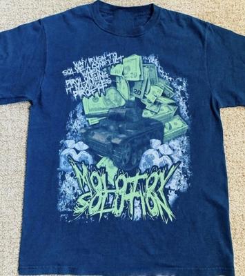 Molotovlösung Bandkollektion Konzerttour Marineblau Alle Größen T-Shirt BL1667
