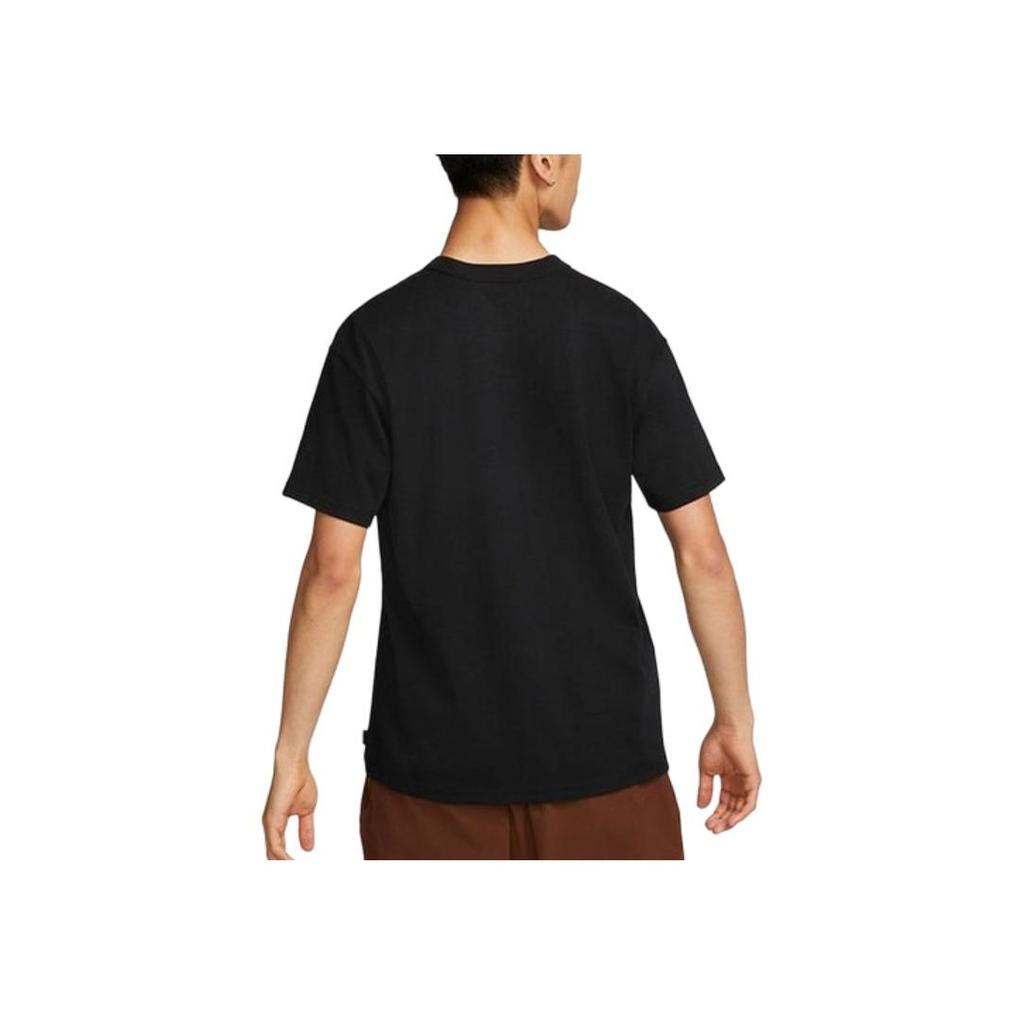 Nike Solid Color Logo Crew Neck T-Shirt Men Tops Black DD9211-010