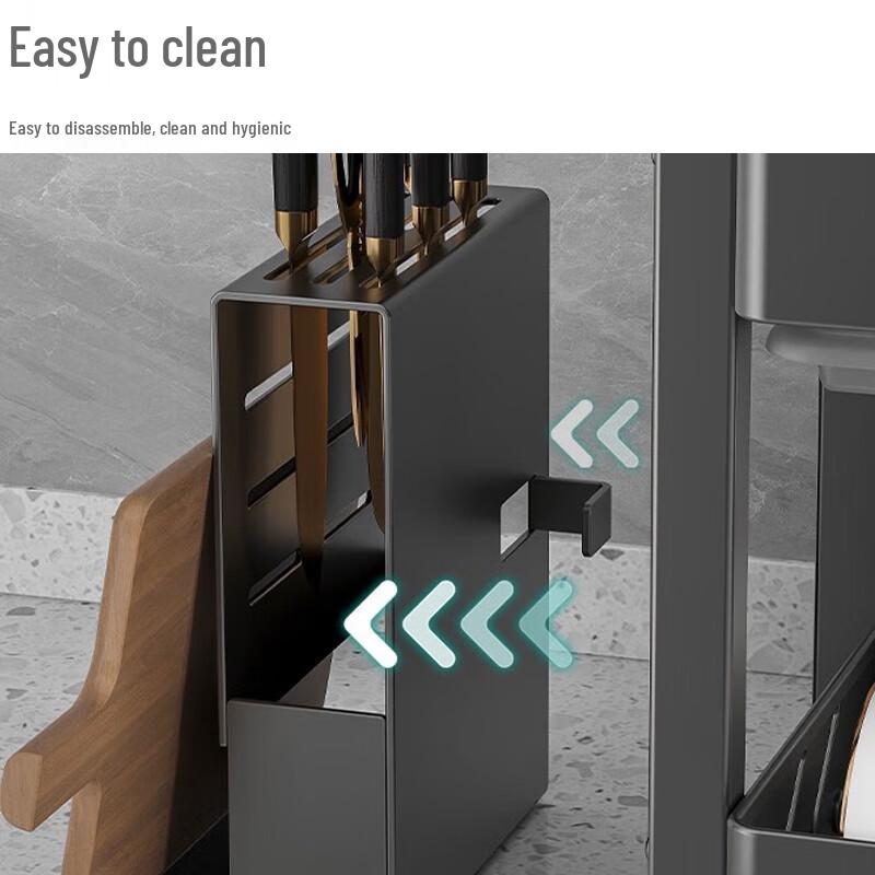 Multifunctional Aluminum Kitchen Countertop Dish Drying Rack