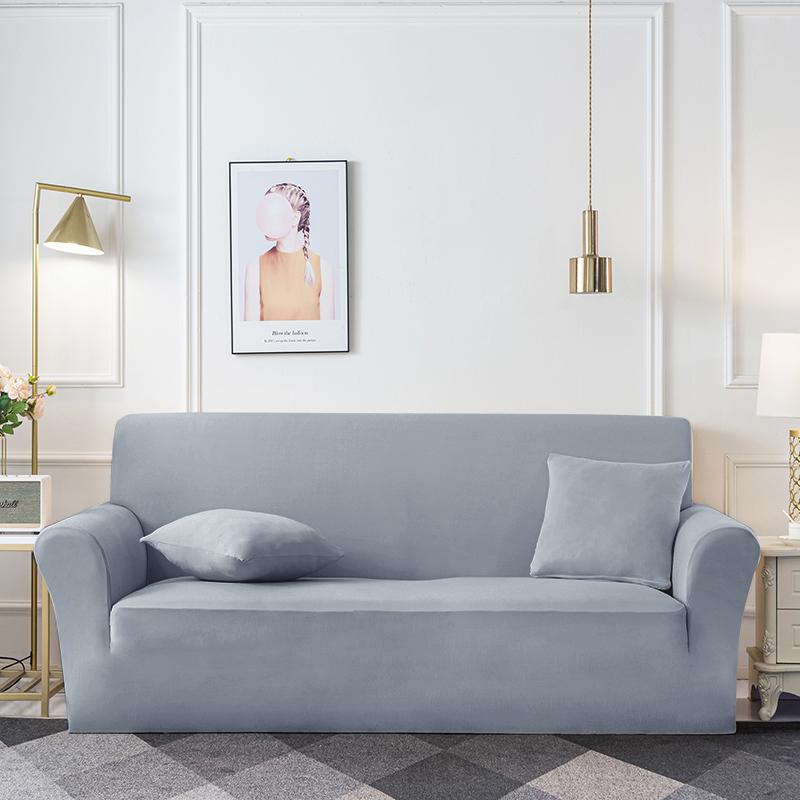 Einfarbige Sofabezüge für Wohnzimmer Elastischer Stretch Stuhlbezug Couchbezug 1/2/3/4 Sitzer Eck-L-Form Sofa Benötigt 2 Stück kaufen