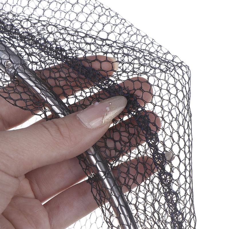 Nylon Fishing Nets Head Fishing Tackle Collapsible Detachable Handle Rhombus Mesh Hole Depth Folding Dip Net Durable Dip Net