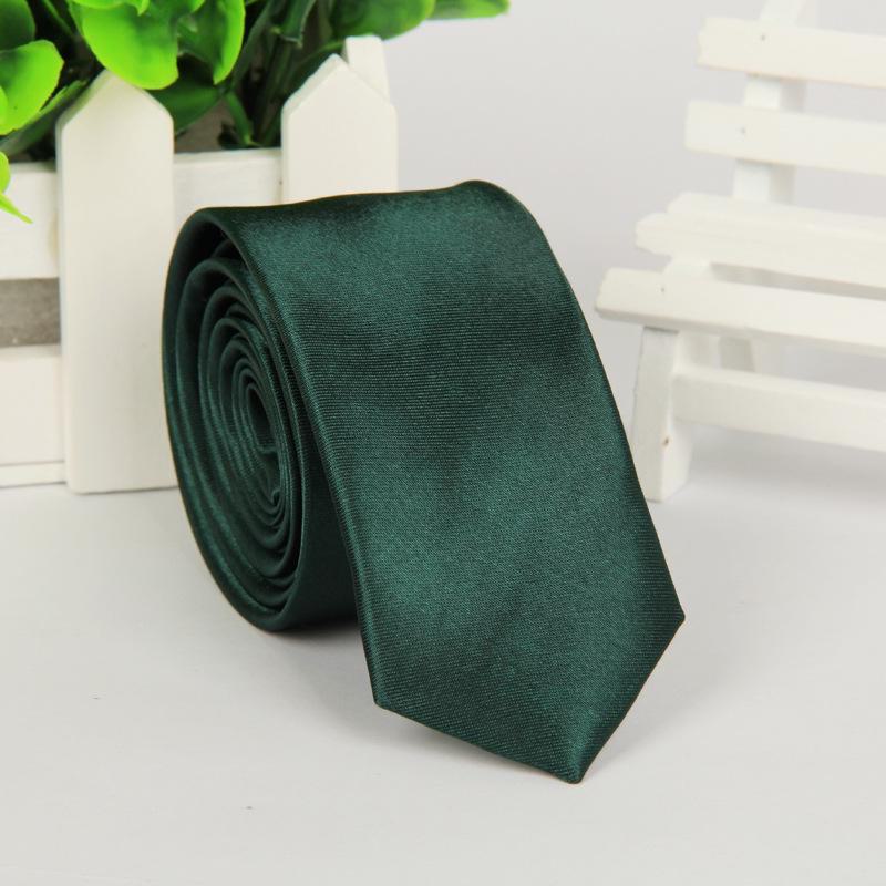 Casual Korean Style Narrow 5cm Solid Color Tie for Men