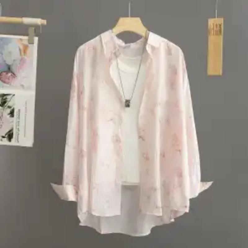 Trendig Cardigan Solskyddskläder Design Lager på lager Andningsbar Toppskjorta Dam Ny Höst Knapptopp