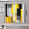 2Pcs Modern Abstract Yellow Gray Black Printed Polyester Curtain For Bedroom Office Kitchen Living Room Machine Washable