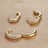 3PCS 6/8/10mm Round Circle Stainless Steel Zircon Huggie Hoop Earrings Set for Women Tiny Unisex Rock Earring Piercing Jewelry