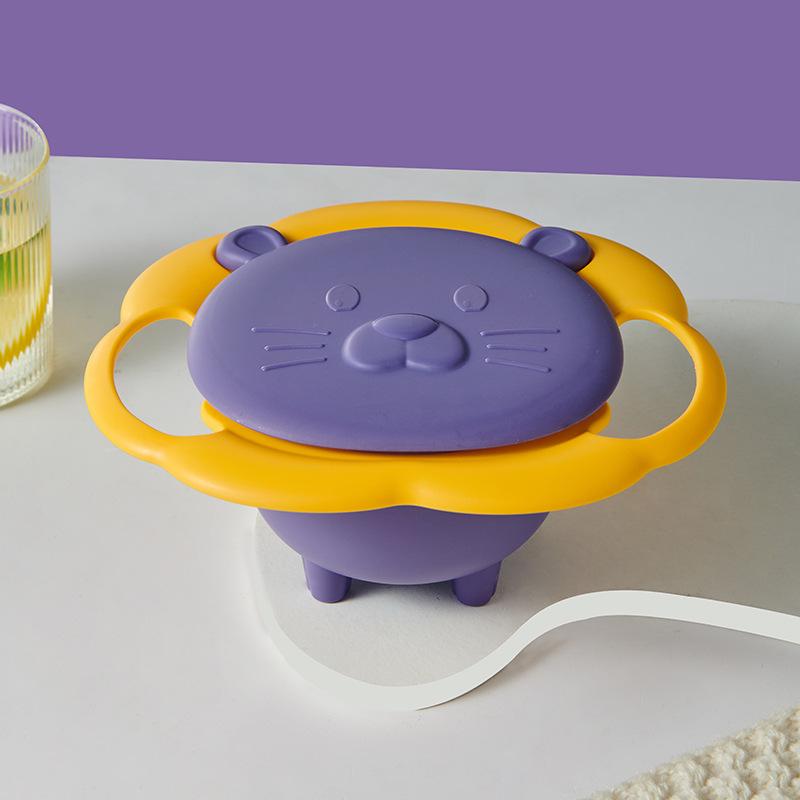

Rotating Baby Bowl: Spill-Proof, Durable Training Plate for Infants синий/фиолетовый