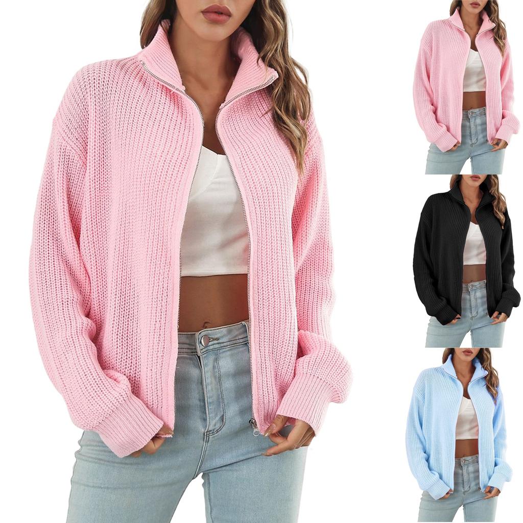 Women's Casual Fashion Comfortable Cardigan Long Sleeve Street Trend Knitted Sweater