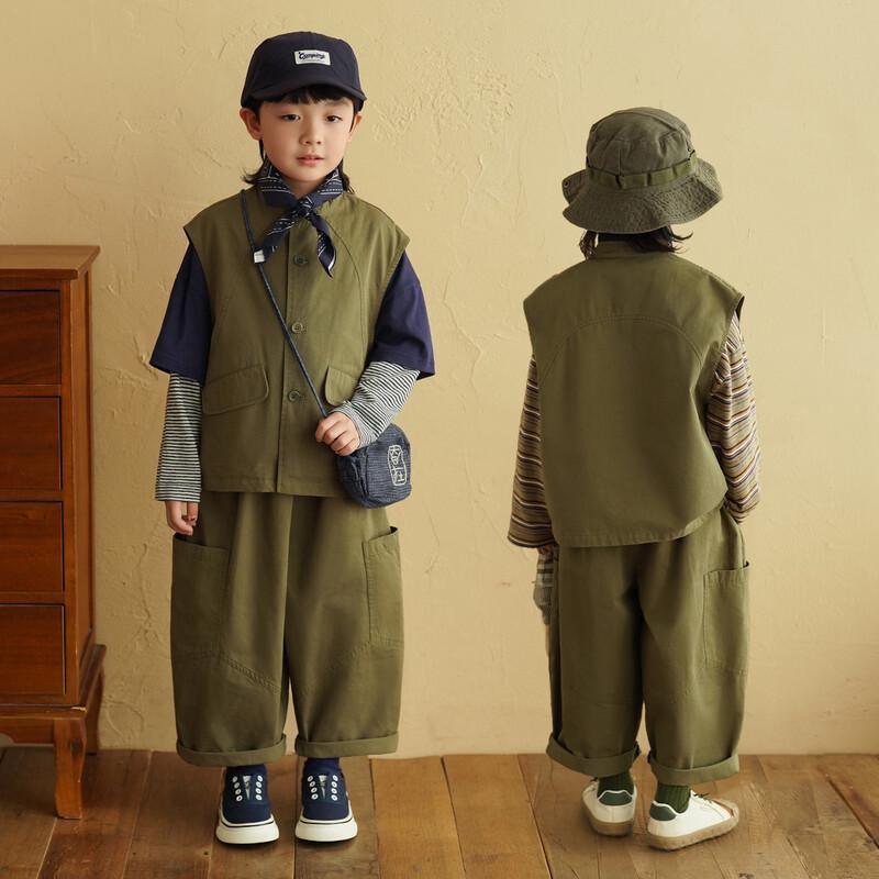 

Boys Casual Vest & Wide-Leg Pants Set L