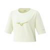 Training Wear Soft Dry Cropped UV Protection 32MAD302 Soft Sand Yellow S T-shirt (Wide Silhouette) Sweat-wicking, Quick-drying, Women's