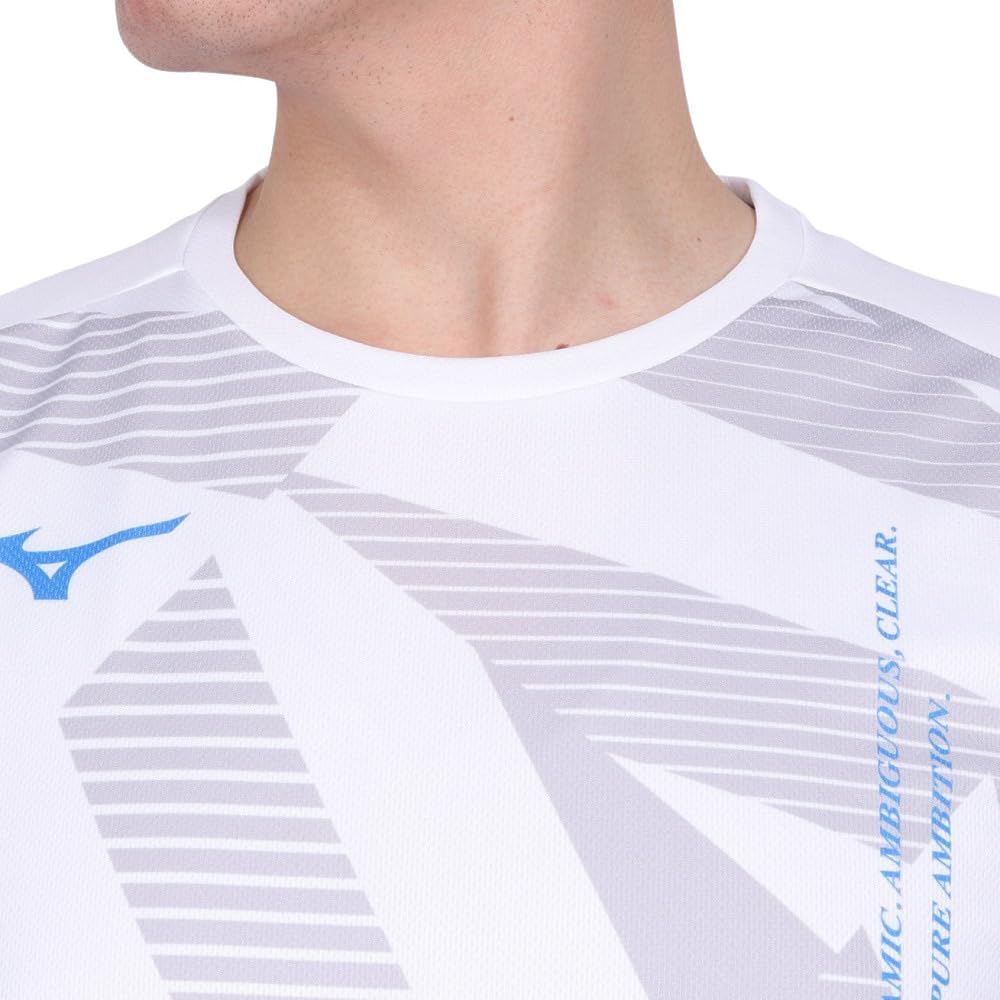 Practice Short Dynamotion Size S Tennis/Badminton Shirt, Sleeve, Moisture-Wicking, Quick-Drying, Fit, Unisex, White, (62JAB012)