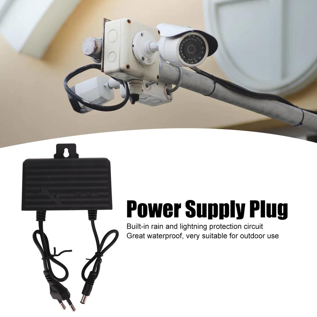 12V 2A Power Supply Outdoor Waterproof Lightning Protection for Monitor