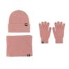 Winter warm thickened hat scarf gloves three-piece set windproof adult knitted hat