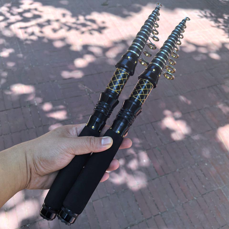 Ultra-compact, Universal High Carbon Fishing Rod for Freshwater & Seawater - Retractable, 28-tone, Long-casting, Ultra-hard.