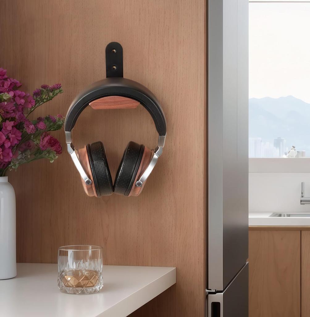 KAIXUANMAN Kopfhörerhaken, Wandmontage, Kopfhörerhalter aus Holz, Kopfhörerhalter, Headset-Ständer, Mehrzweck-Aufbewahrungsständer, Kompatibel mit