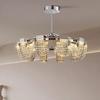 Luxury Chrome Crystal Chandelier Luster Led Ceiling Chandeliers for Villa Living Dining Room Bedroom Postmodern Home Decor