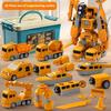 Children Magnetic Toy Car Boy Building Block Assembly Engineering Vehicle Transforming Puzzle King Kong Robot Kid Activities Toy