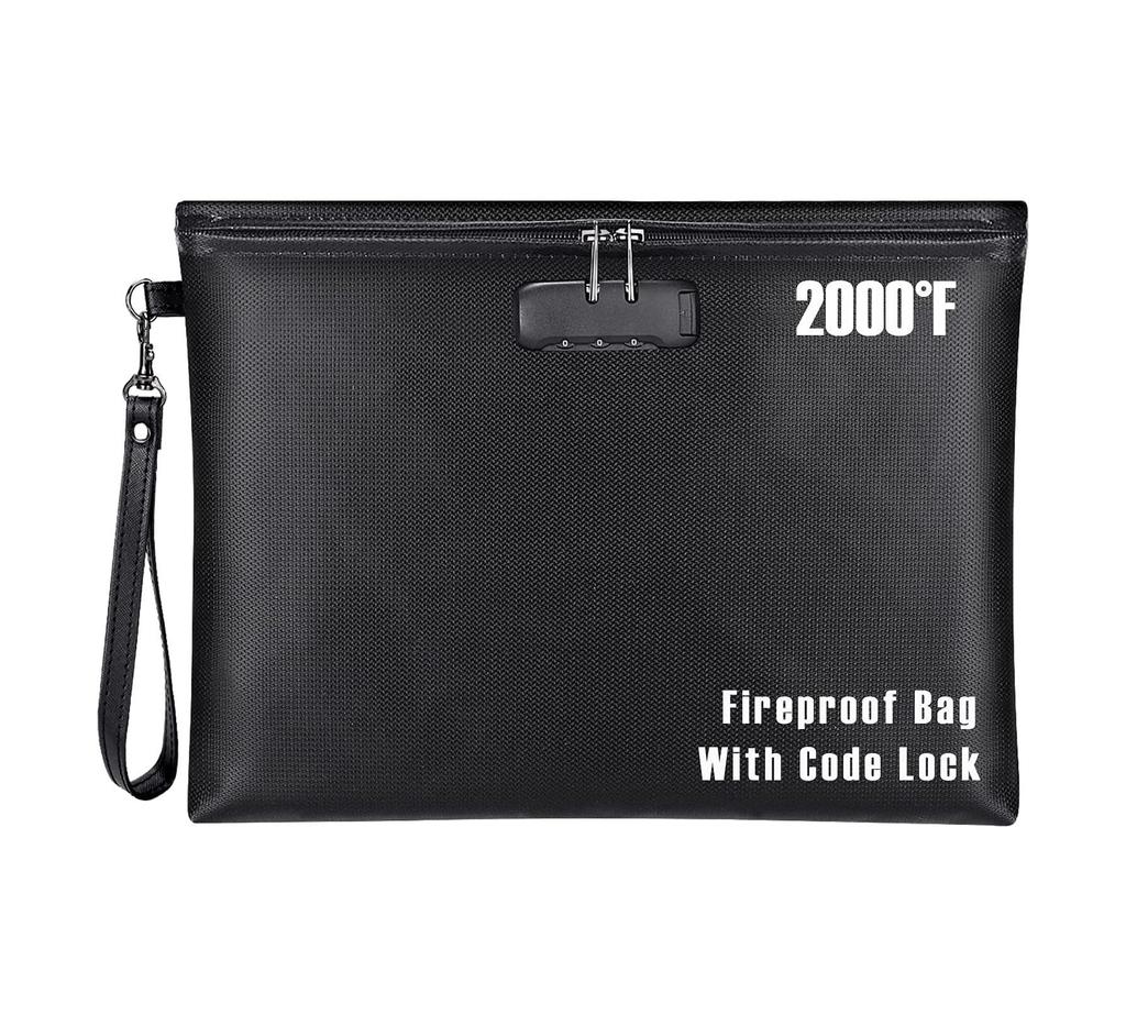 Fireproof Silicone Document Storage Bag with Zipper